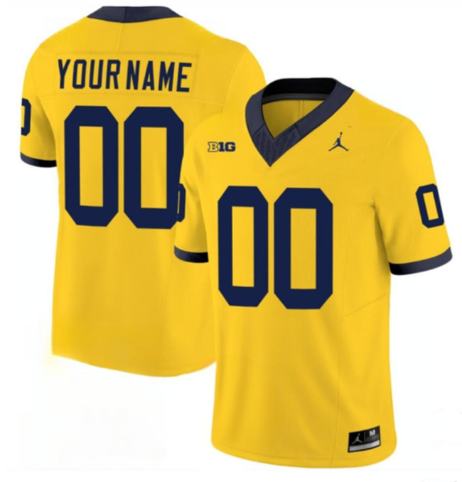 Men's Michigan Wolverines ACTIVE PLAYER Custom Yellow 2024 F.U.S.E. Stitched Jersey Men's Michigan Wolverines ACTIVE PLAYER Custom Yellow 2024 F.U.S.E. Stitched Jersey